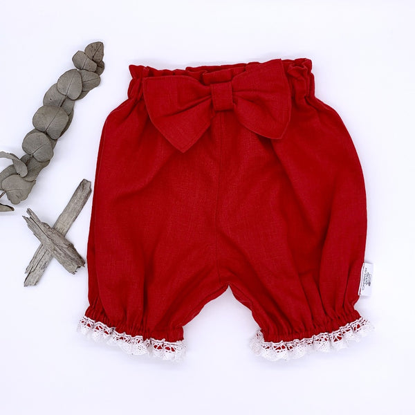 Red shorts baby sales girl