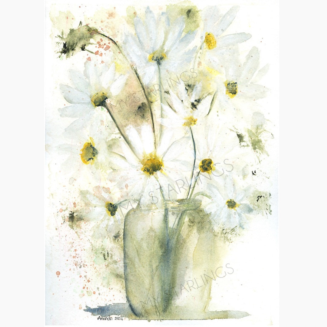 Daisies by the Barn: Artwork - Original