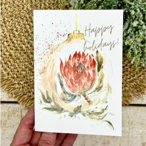 Protea Bauble Gift Card - Medium (A6)
