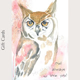 “Owl always love you” Gift Card - Small (A7)