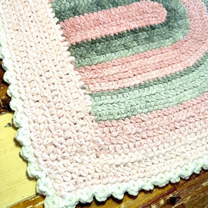 Rainbow Stroller Blanket, Crocheted - Velvet