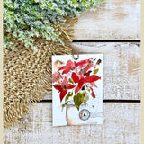 Christmas Poinsettia Gift Tag (Single)