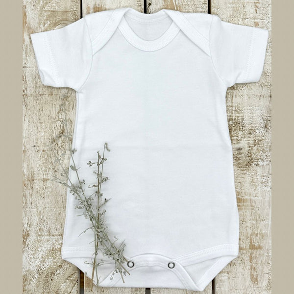 Baby plain vest, White, 6-12 Months