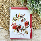 Christmas Wreath Gift Card - Medium (A6)