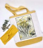 Daisies Tote bag with Twist Headband