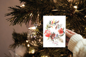 Christmas Wreath Gift Card - Medium (A6)