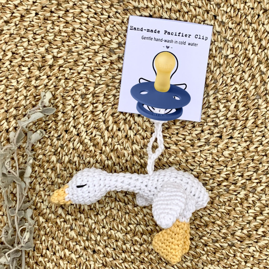 Goose dummy chain with BIBS pacifier