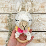 Llama crochet teether ring (Colour options TBA)