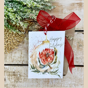 Xmas Watercolour Gift Tags - Set of 6