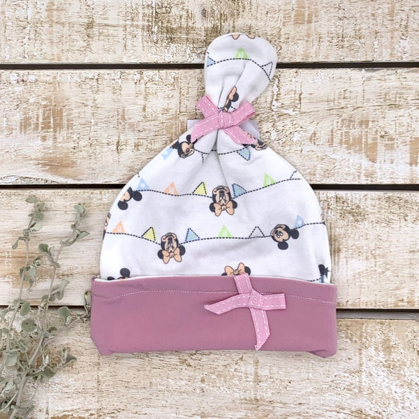 Top Knot Beanie: 0 - 6 Months