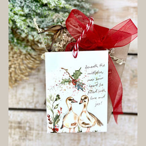 Xmas Watercolour Gift Tags - Set of 6