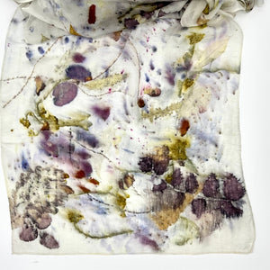 Grapevine, 100% Pure Silk Scarf - Botanically printed