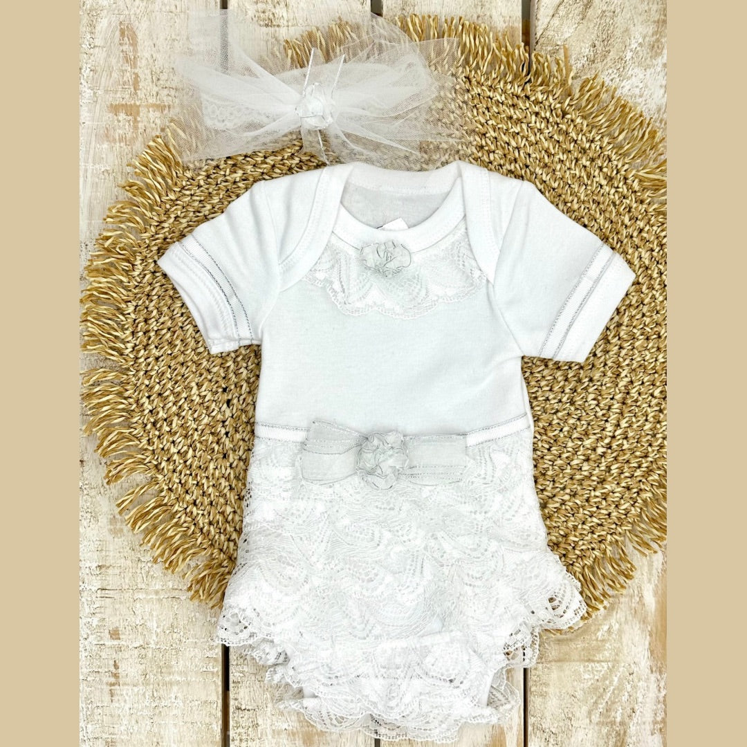 Frilly Vest & Headband: Newborn