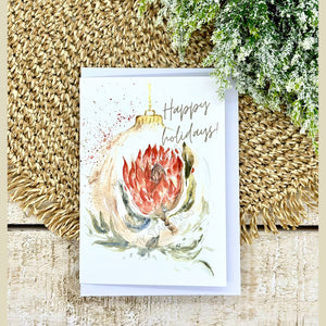 Protea Bauble Gift Card - Medium (A6)