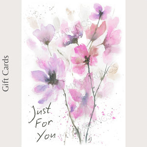 “Just for you” Wildflowers Gift Card - Medium (A6)