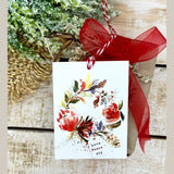 Xmas Watercolour Gift Tags - Set of 6