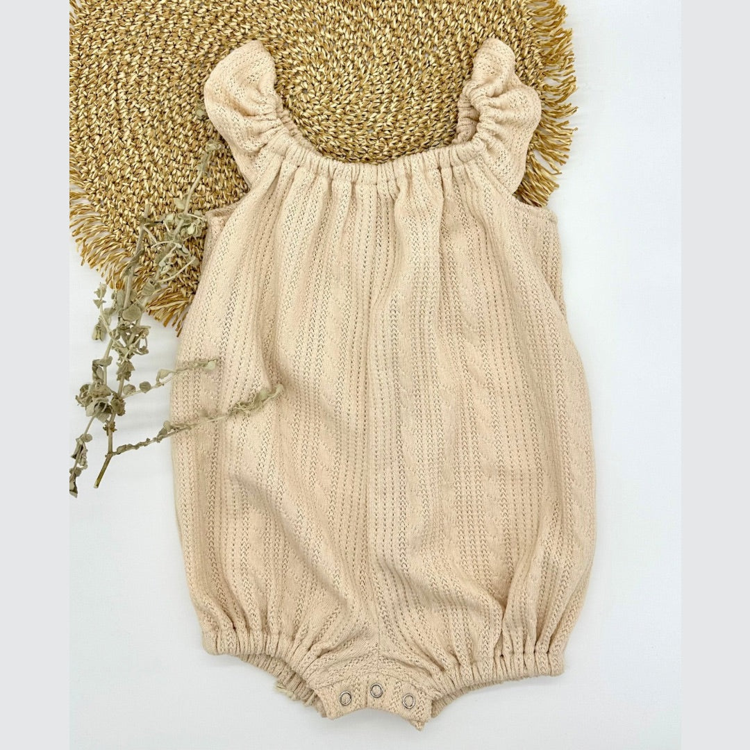 Bubble Romper - Cream Knit, 6-9 Months