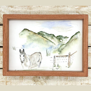 Tilly Donkey Framed Artwork - Original