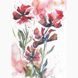Burgundy Floral Gift Tag (Single)