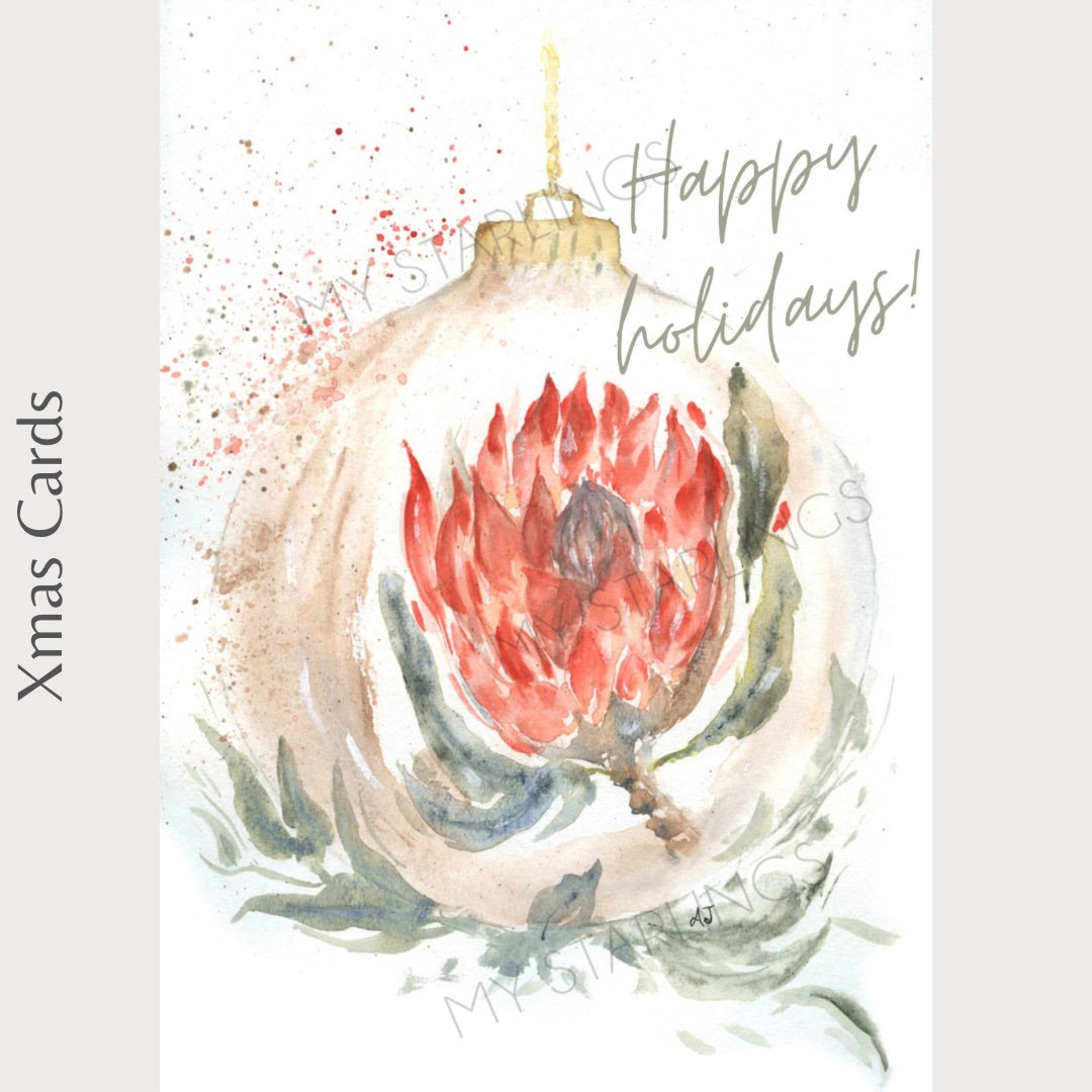 Protea Bauble Gift Card - Medium (A6)