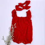 Red Romper with headband