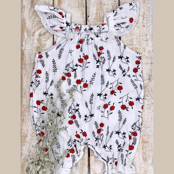 Flower Twine - Romper, 0-3 Months