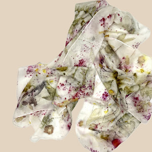 Valley of Life, 100% Pure Silk Scarf - Botanically printed