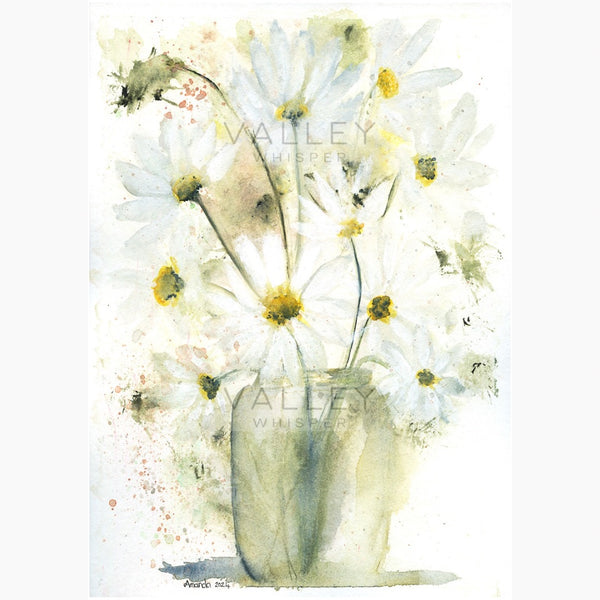 Daisies by the Barn: Artwork - Original