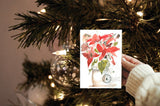 Christmas Poinsettia Gift Card - Medium (A6)