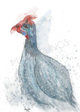 Feathers & Finesse: Guinea Fowl Artwork - Original