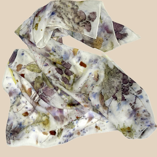 Grapevine, 100% Pure Silk Scarf - Botanically printed