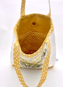 Daisies Tote bag with Twist Headband