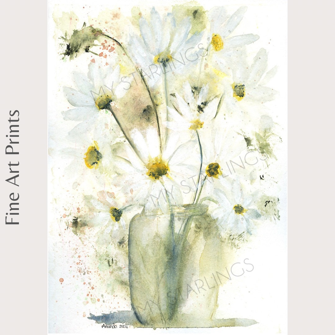 Daisies by the Barn - Fine Art Print