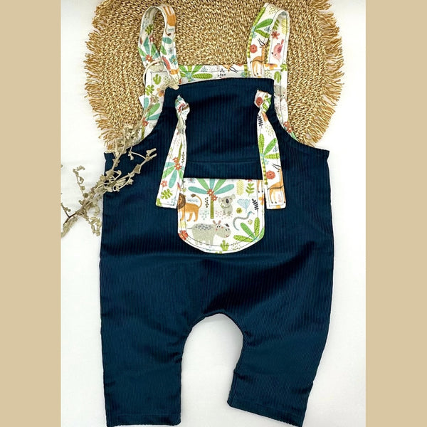 Romper - Teal Corduroy, 9-12 Months