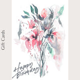 “Happy Birthday” Everlasting Lilies Gift Card - Small (A7)