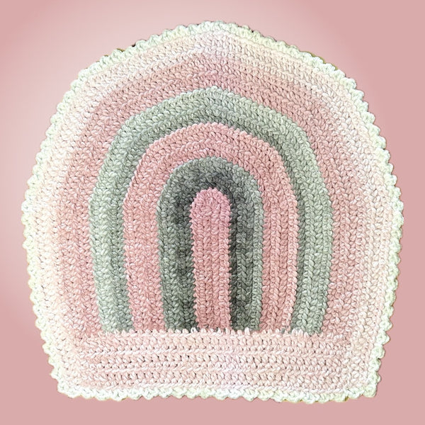 Rainbow Stroller Blanket, Crocheted - Colour tba