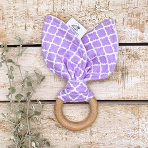 Bunny ear teether rings