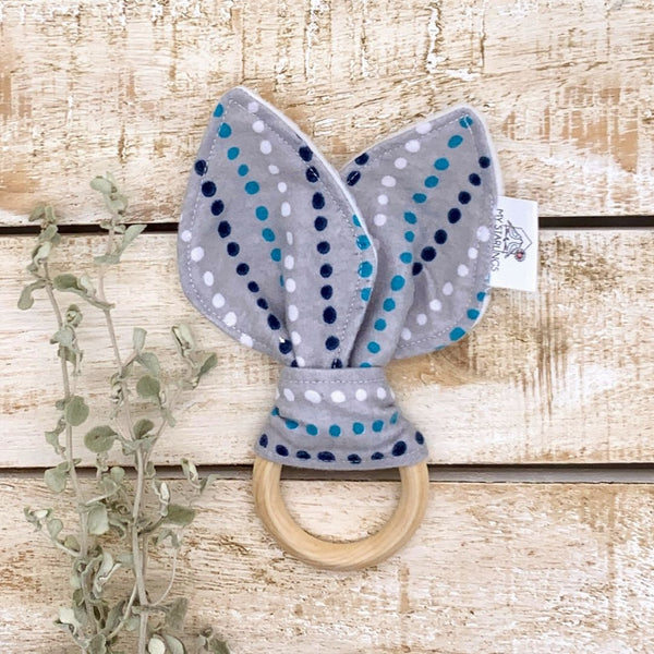 Bunny ear teether rings