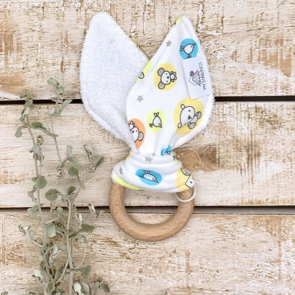 Bunny ear teether rings