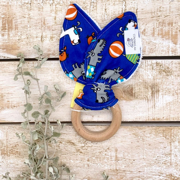 Bunny ear teether rings