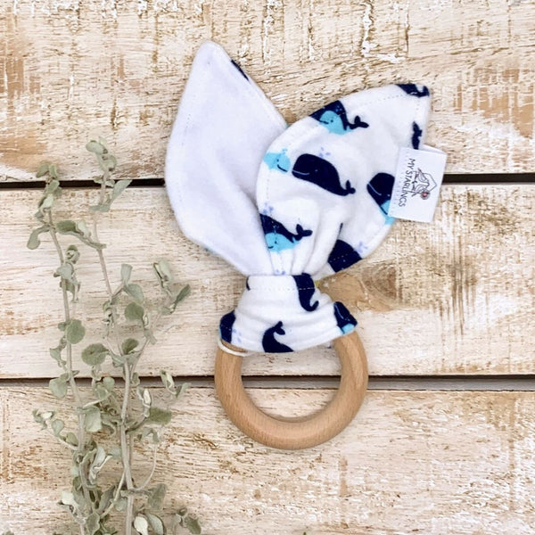 Bunny ear teether rings
