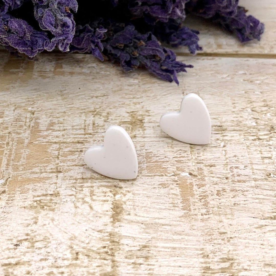 Earrings, Heart Stud