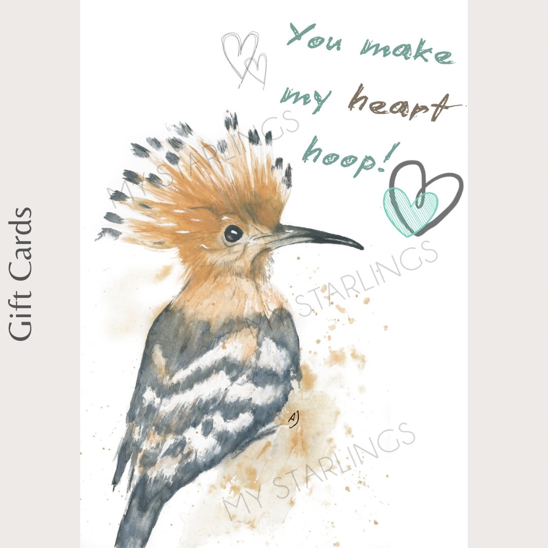 “You make my heart hoop” Gift Card - Medium (A6)