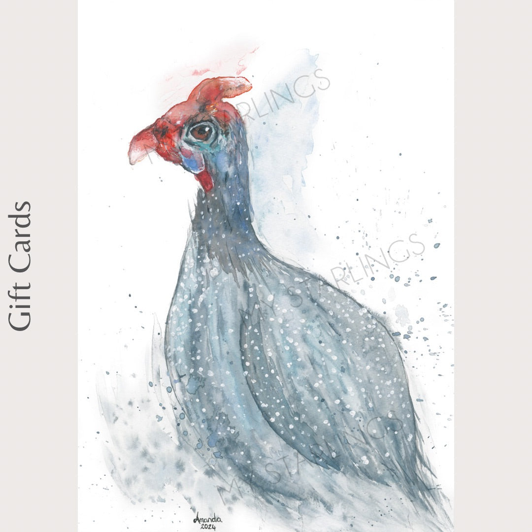 “Guinea Fowl” Gift Card - Small (A7)