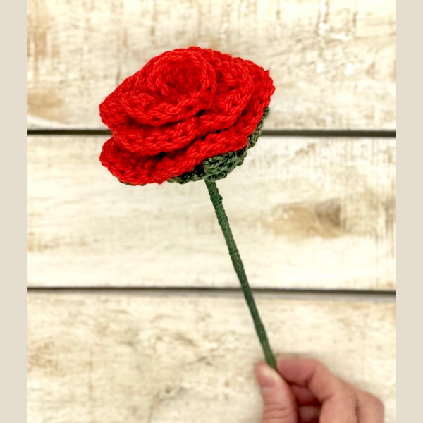 Crocheted Rose (each) - Any colour of your choice