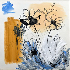 Windy Flowers - artwork print