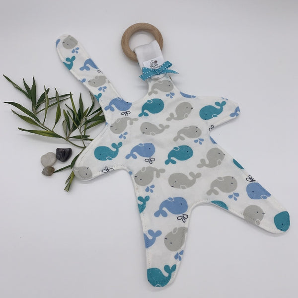 Teether lappie - Whales