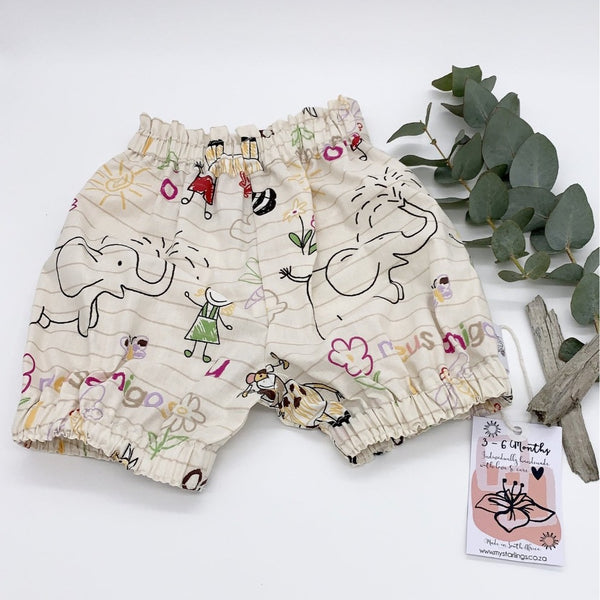 Baby Shorts - Playground, 3-6 Months