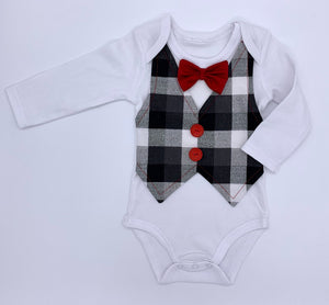 Waistcoat & Bowtie Vest: 3-6 Months