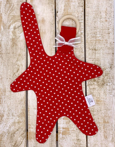 Teether cloth - Red dots